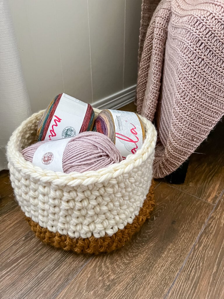 Large Crochet Basket With Handles - Krissys Over The Mountain Crochet