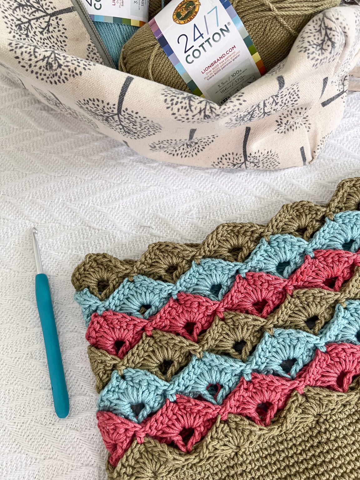 Crochet Farmers Market Bag Box Stitch Life   Yarn