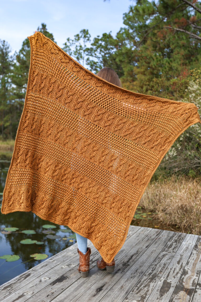 Free Braided Crochet Cable Blanket Pattern + Video Tutorial - Life + Yarn