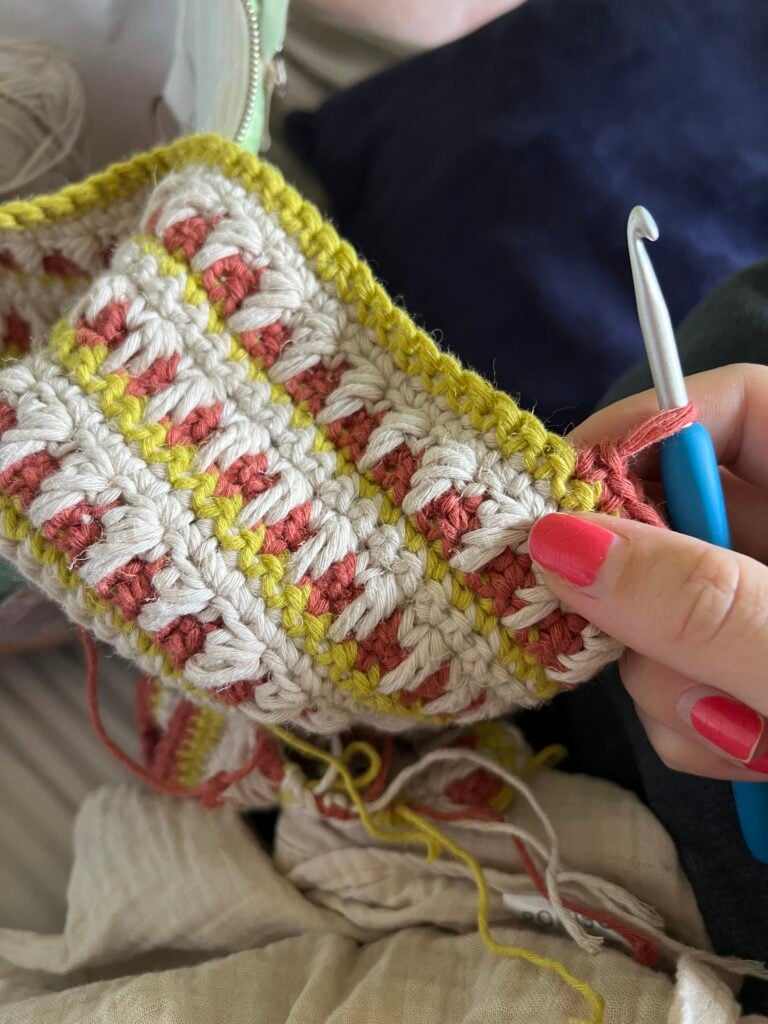 Caramel Stitch Crochet Baby Blanket