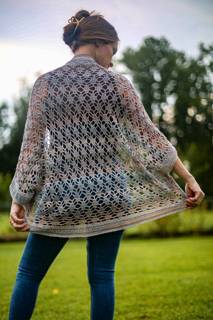 Free Lacy Summer Crochet Cocoon Cardigan Pattern & Easy Tutorial