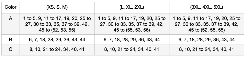 Color Changes - Sleeve B