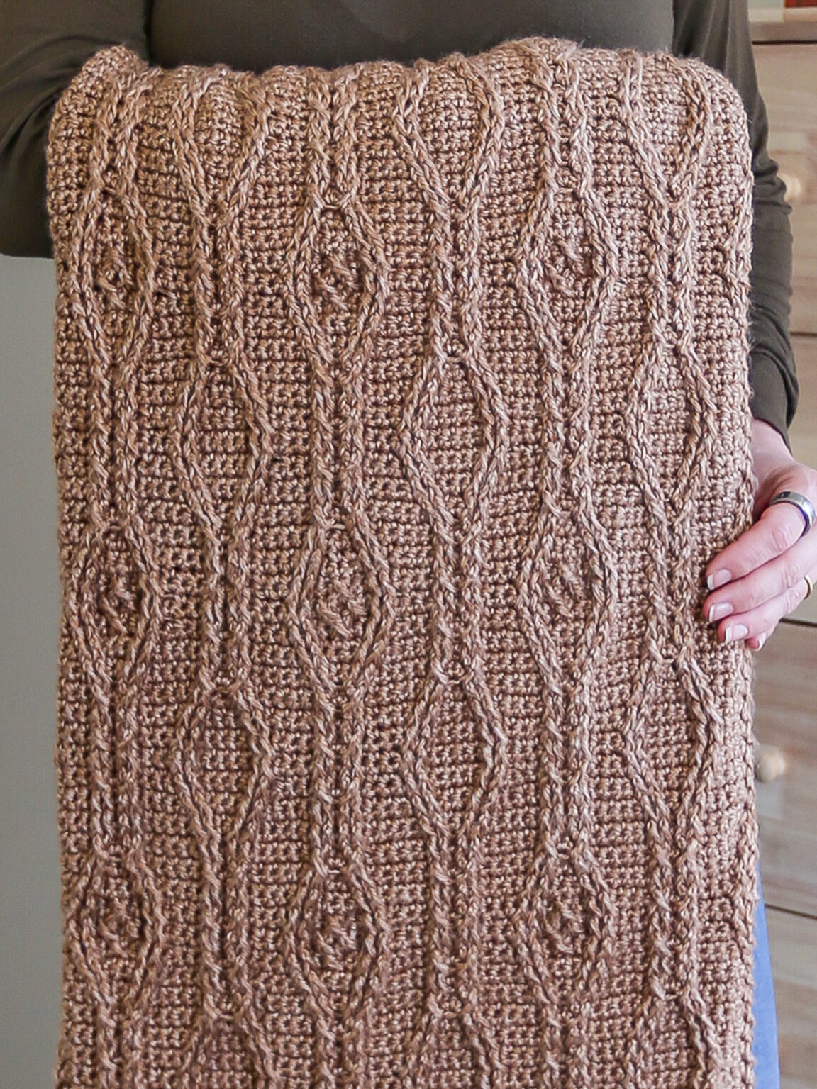 Heirloom Crochet Cable Blanket - Cozy Free Throw Pattern - Life + Yarn