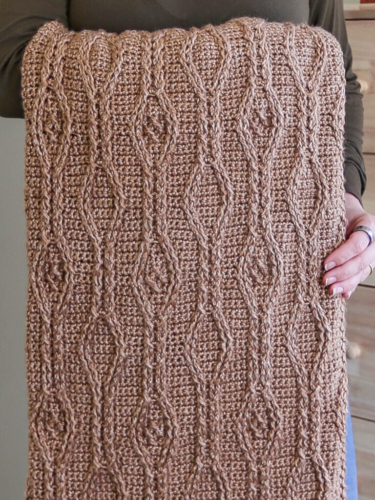 Heirloom Cable Crochet Blanket