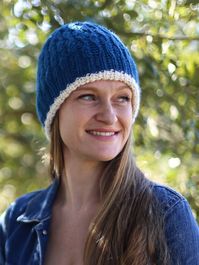 reversible ribbed beanie
