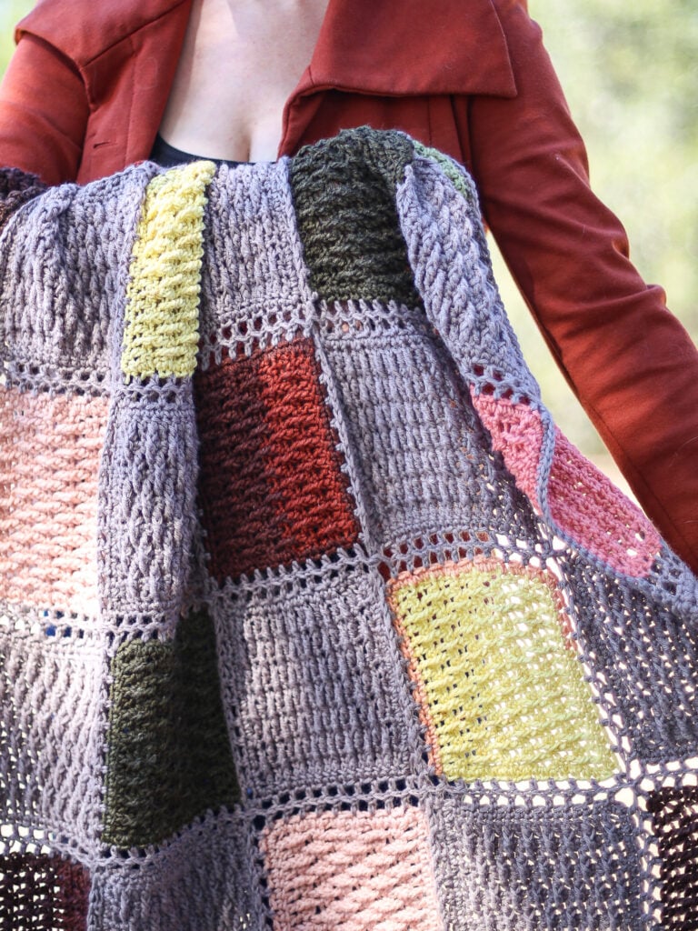 Cozy Patchwork Crochet Blanket Easy Free Pattern