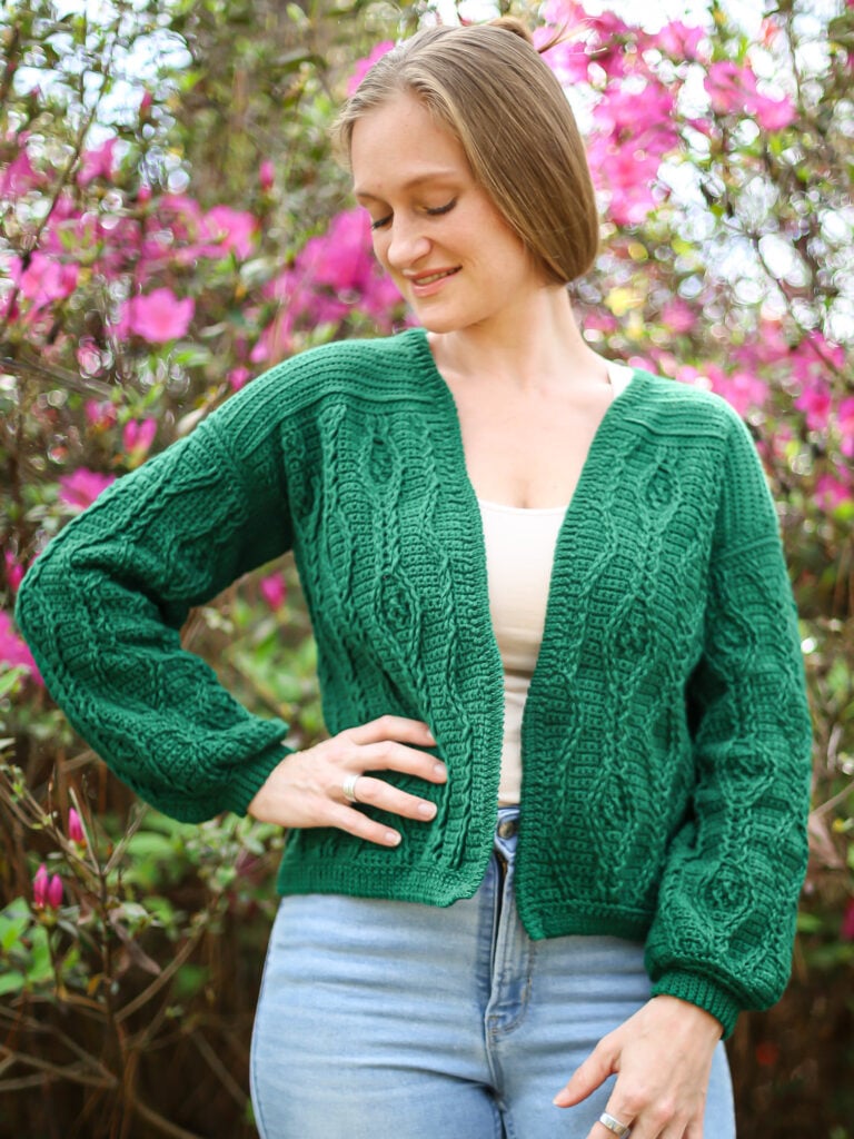 Cabled Crochet Cardigan Pattern – Crocheting a Cardigan Tutorial