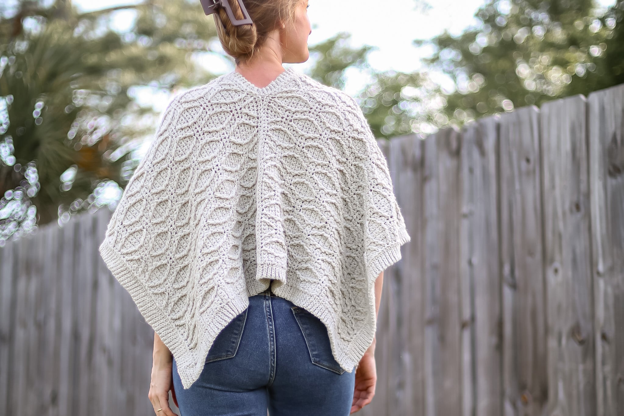 knit look crochet poncho