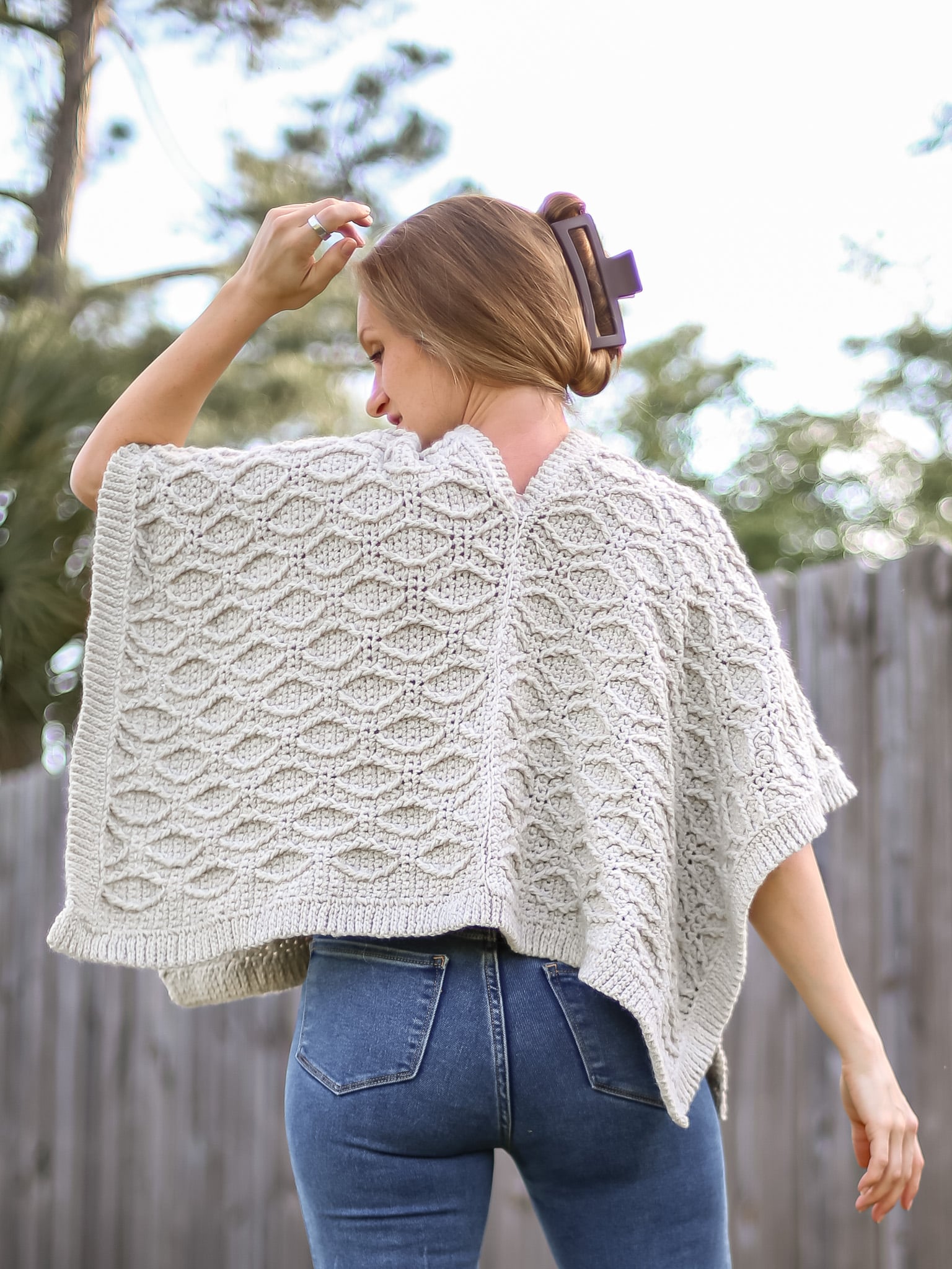basic crochet poncho free pattern
