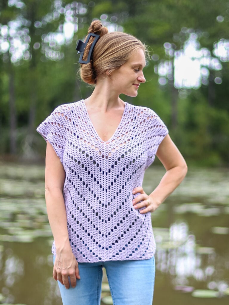 Free Easy Filet Crochet Top Pattern for Summer – Simple Tee