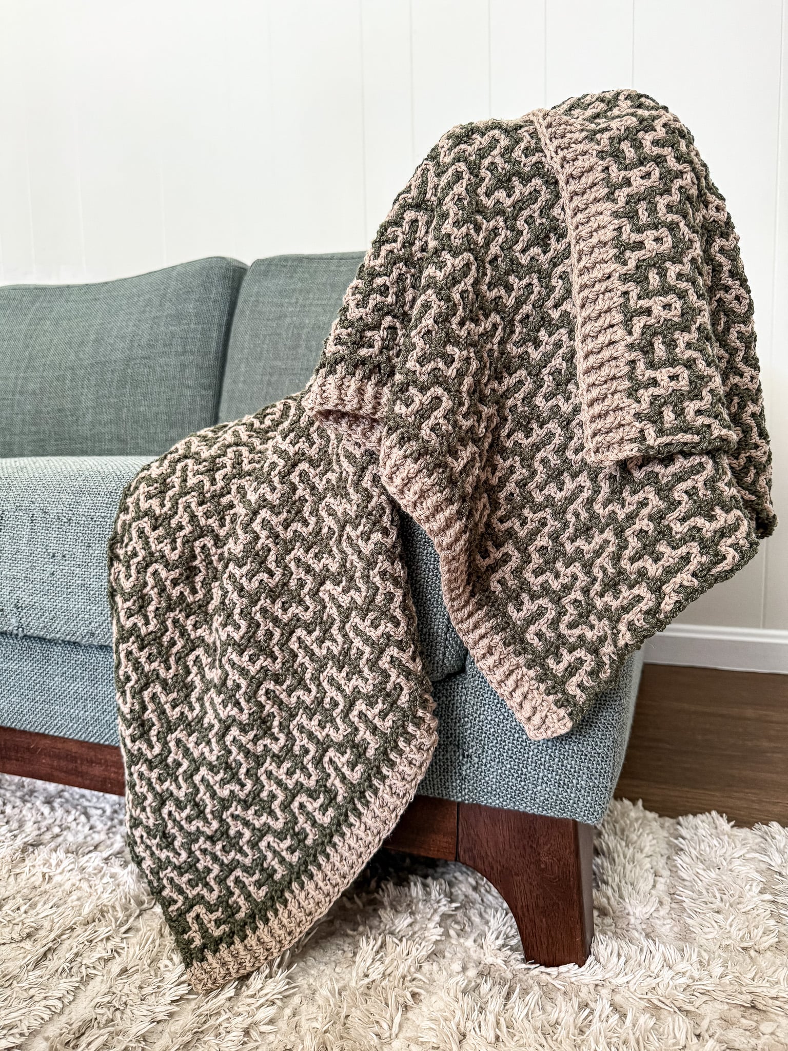 Free Reversible Double Sided Interlocking Crochet Pattern - Balsam Blanket