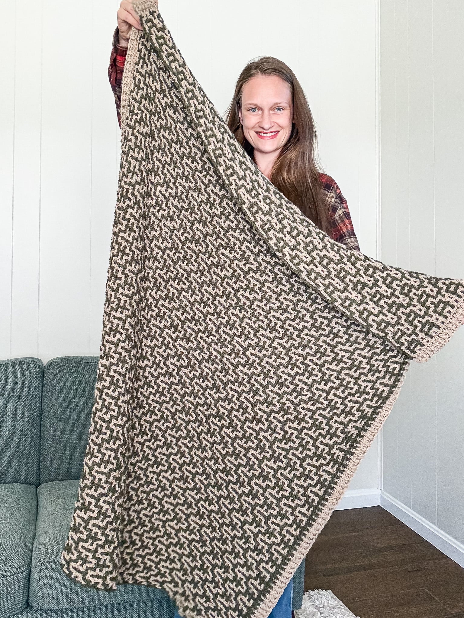 double-sided crochet stitch blanket
